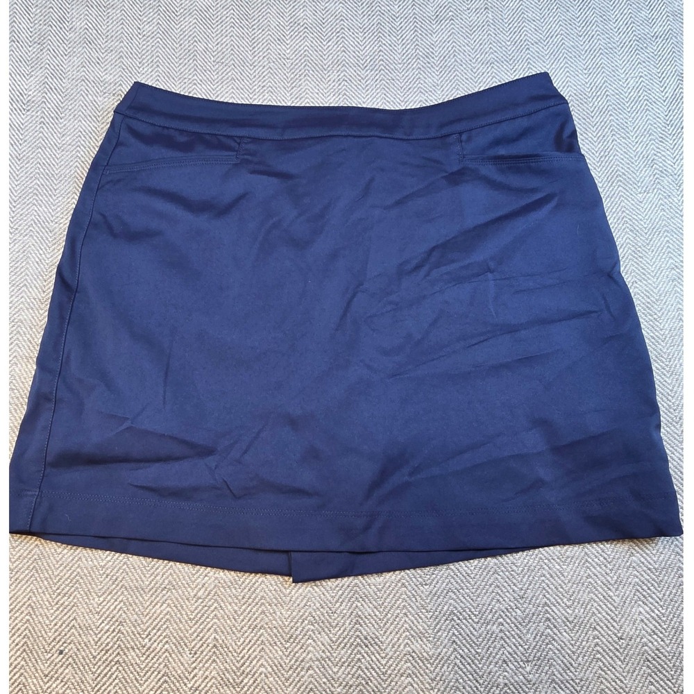 PGA Tour Womens Golf Skort Navy Blue Size 12 Activewear Side Zip Performance
